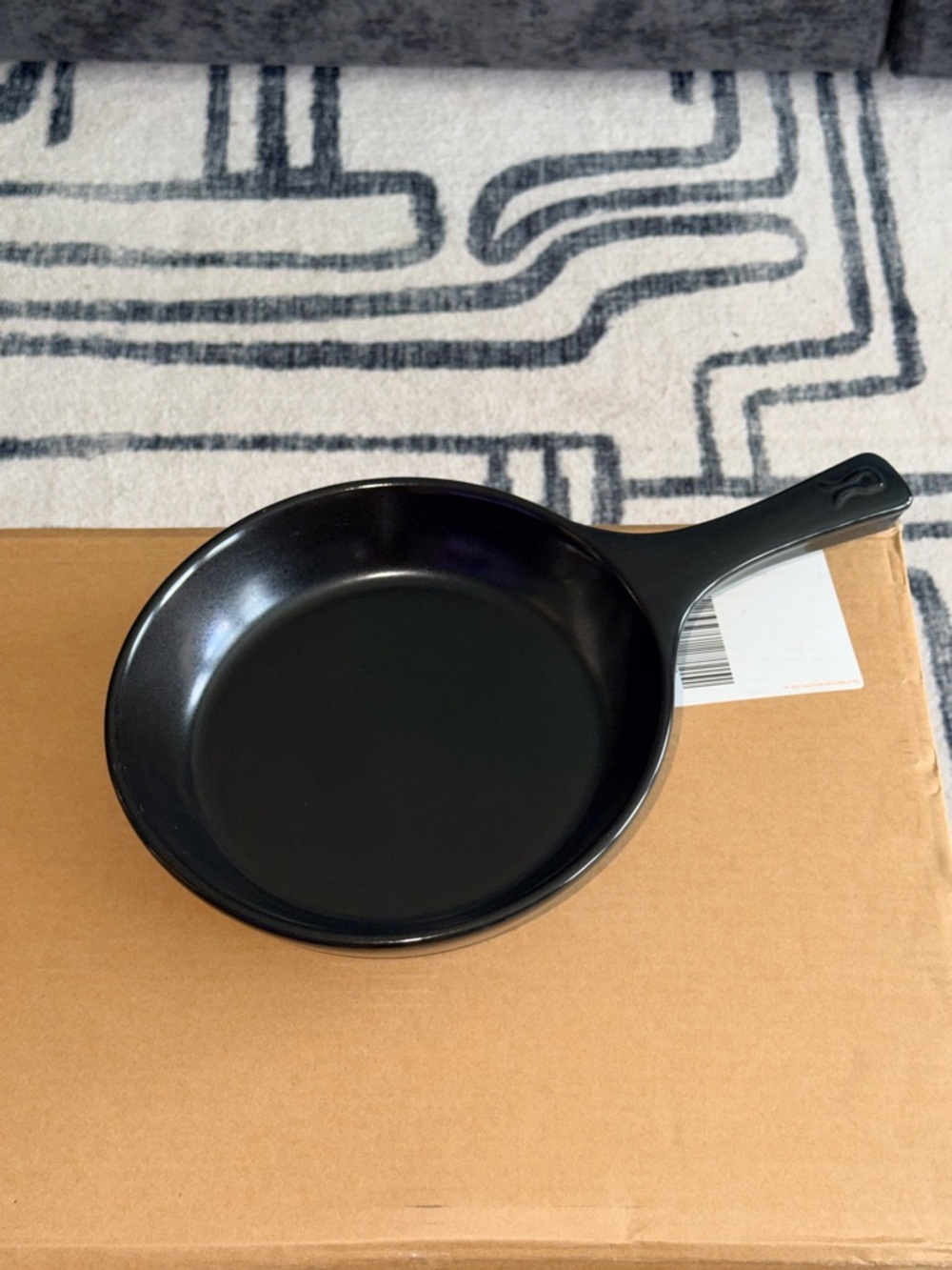 Black Ceramic Skillet with Handle - Home Kitchen Cookware